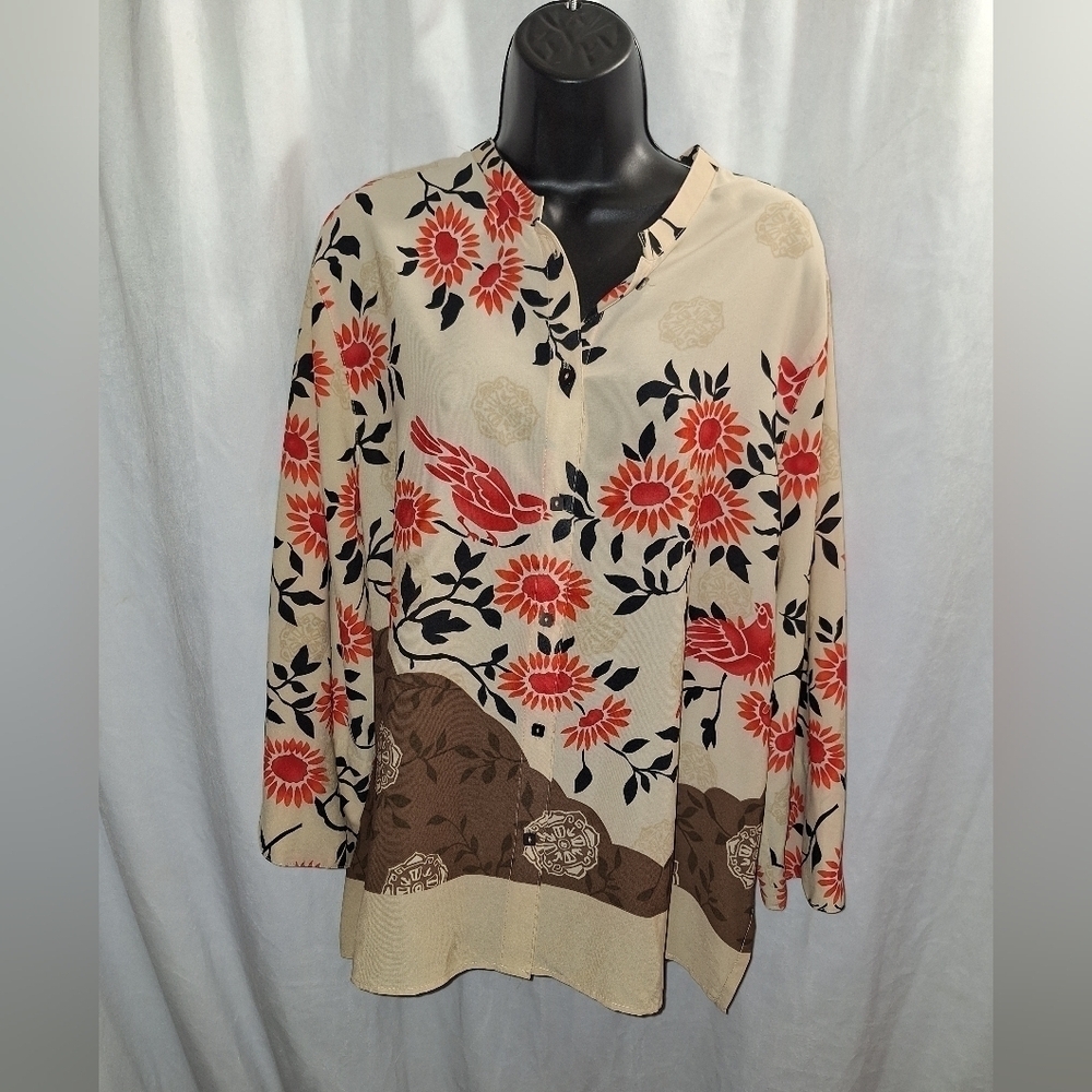 Sag harbor floral blouse size large